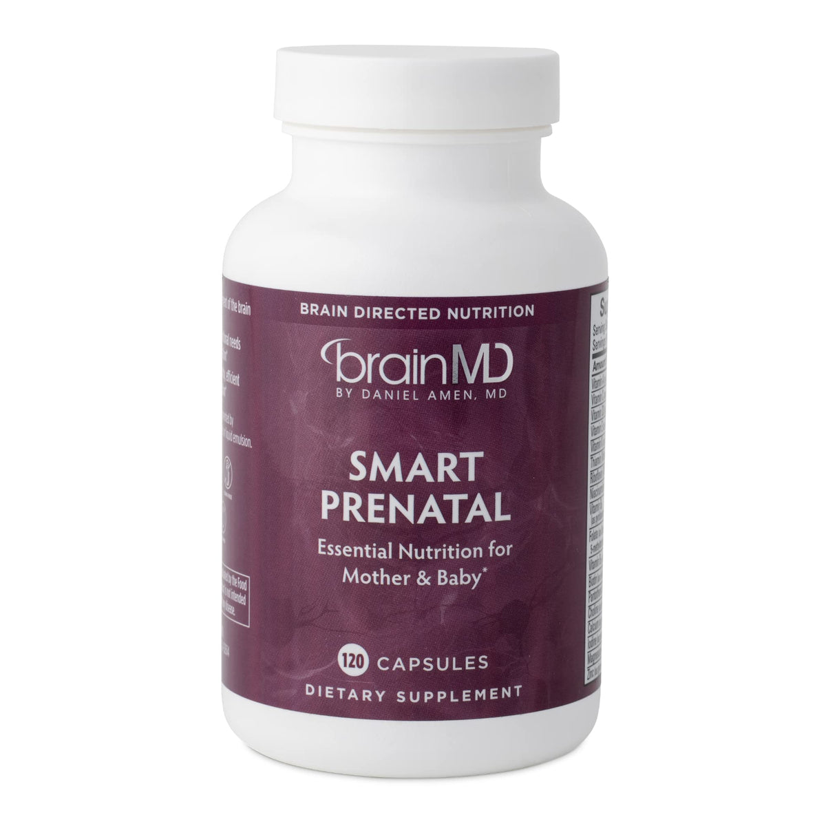 BRAINMD Prenatal Vitamins bottle front view showing packaging