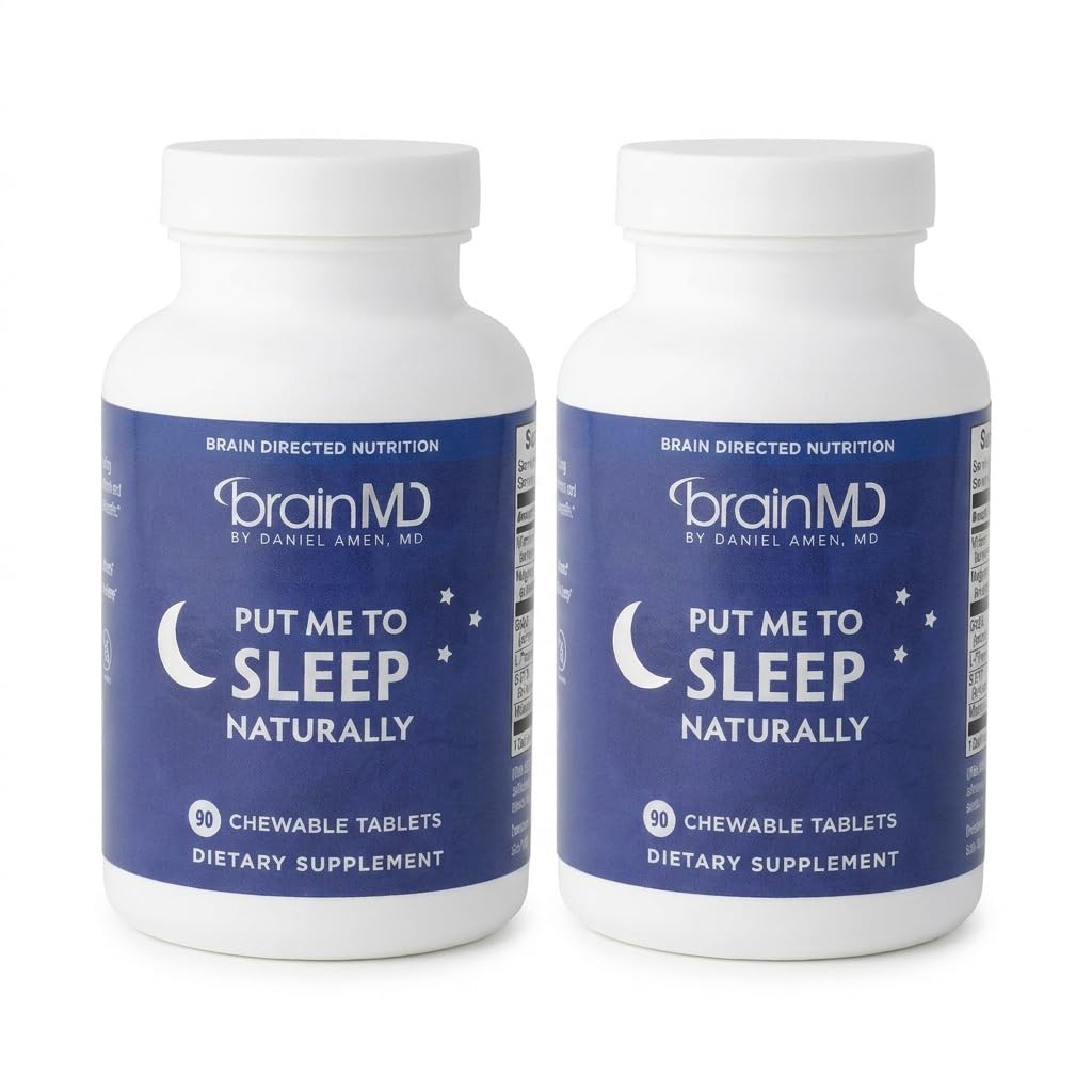 BrainMD Put Me to Sleep Naturally pack of 2 with 90 chewable tablets