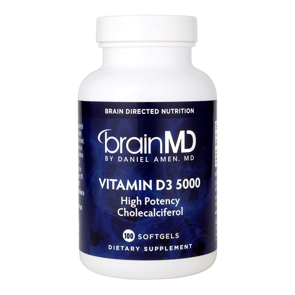 BRAINMD Vitamin D3 54g supplement front view