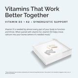BRAINMD Vitamin D3 + K2 supplement capsules close-up