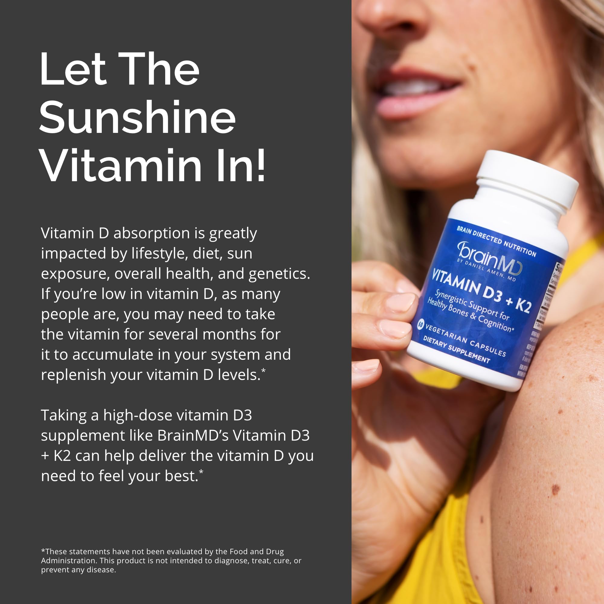 BRAINMD Vitamin D3 + K2 supplement packaging