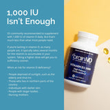 BRAINMD Vitamin D3 supplement on a wooden table