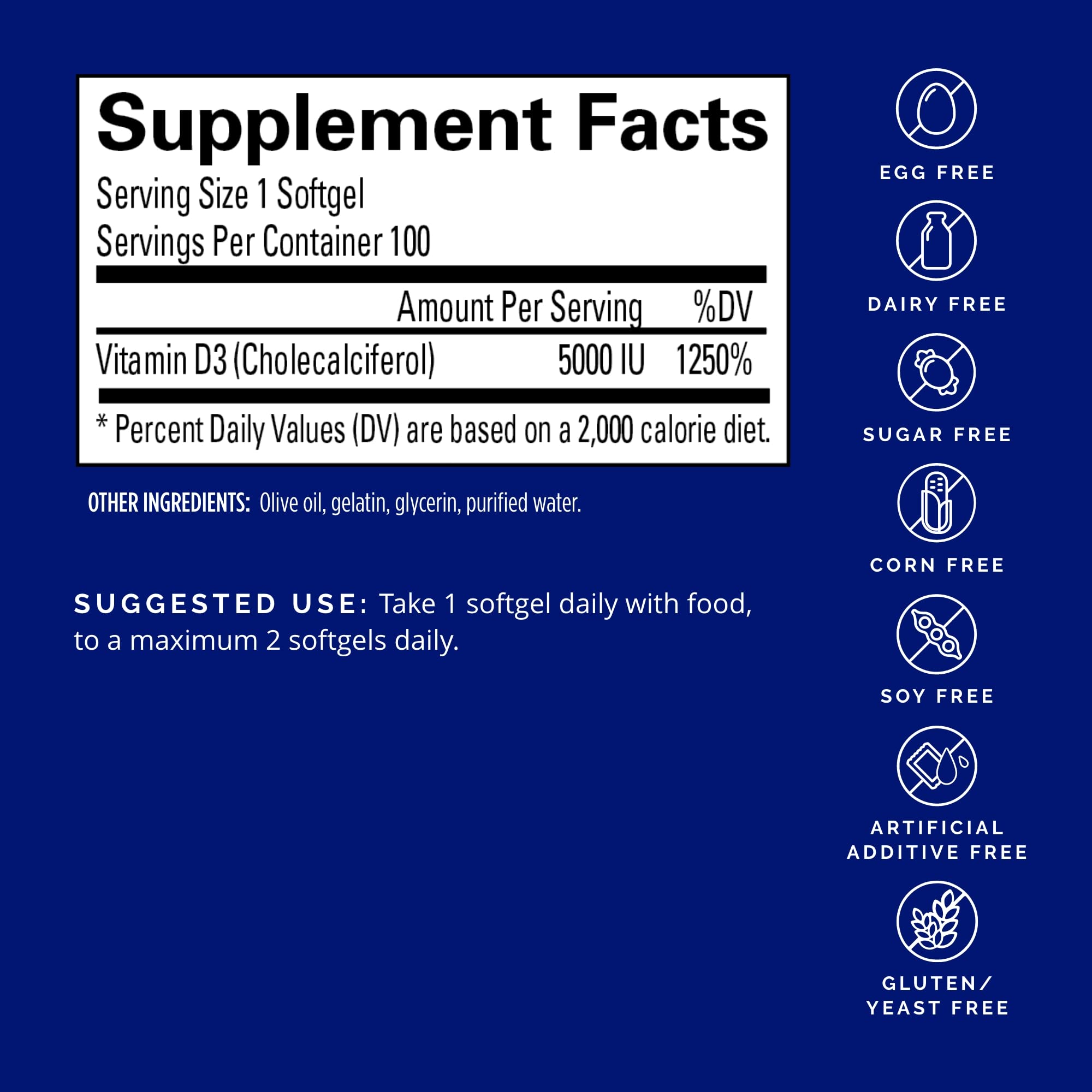 BRAINMD Vitamin D3 supplement side view