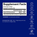 BRAINMD Vitamin D3 supplement side view