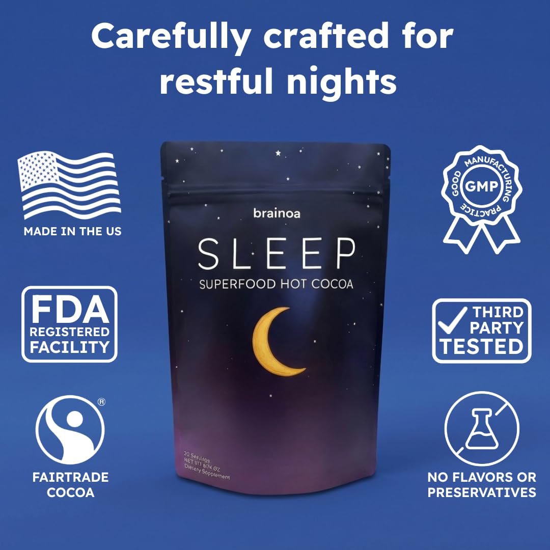 Brainoa Gourmet Hot Cocoa Sleep Supplement lifestyle scene