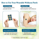 BRAMHO Natural Sleep Patch back view with ingredients