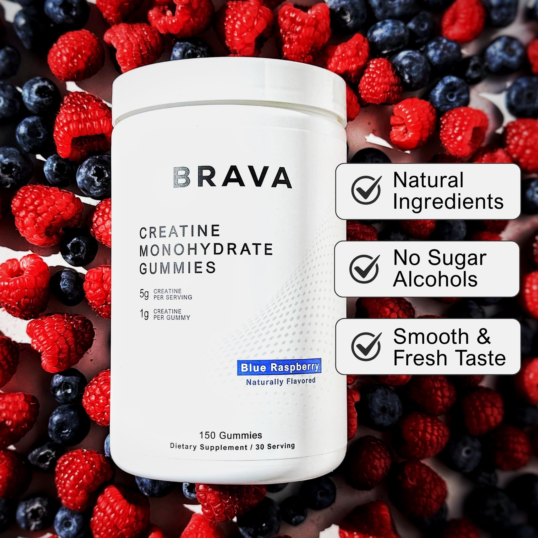 BRAVA NUTRITION Creatine Gummies nutritional information
