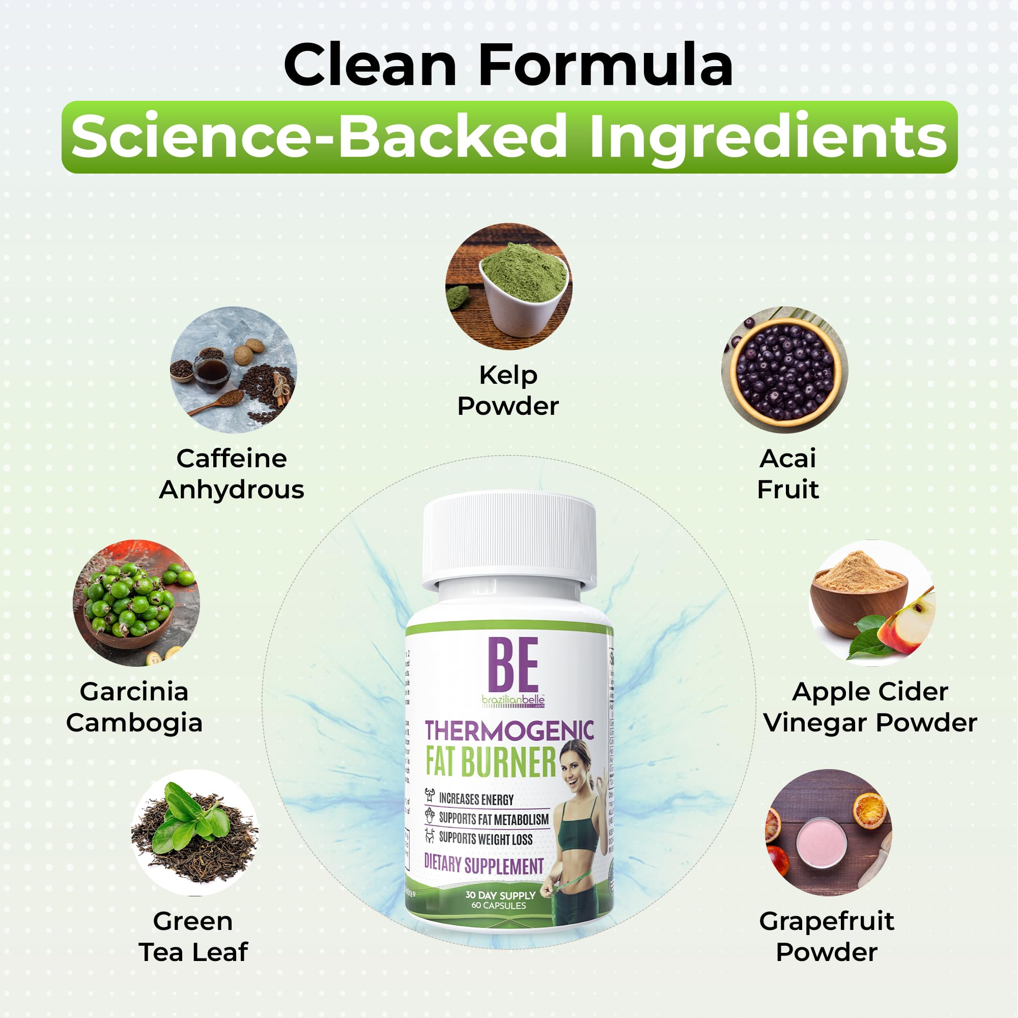 Brazilian Belle Thermogenic Fat Burner Supplement capsule close-up
