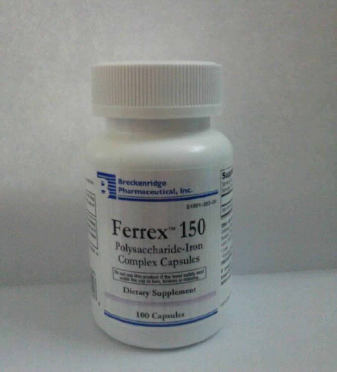 Breckenridge Ferrex 150 Iron Complex Capsules front view