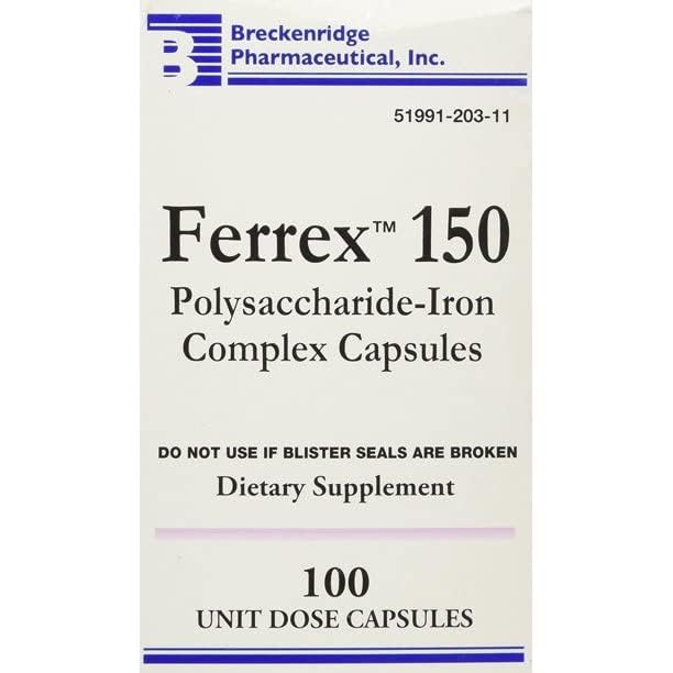 Breckenridge Ferrex 150 Iron Complex Capsules side view