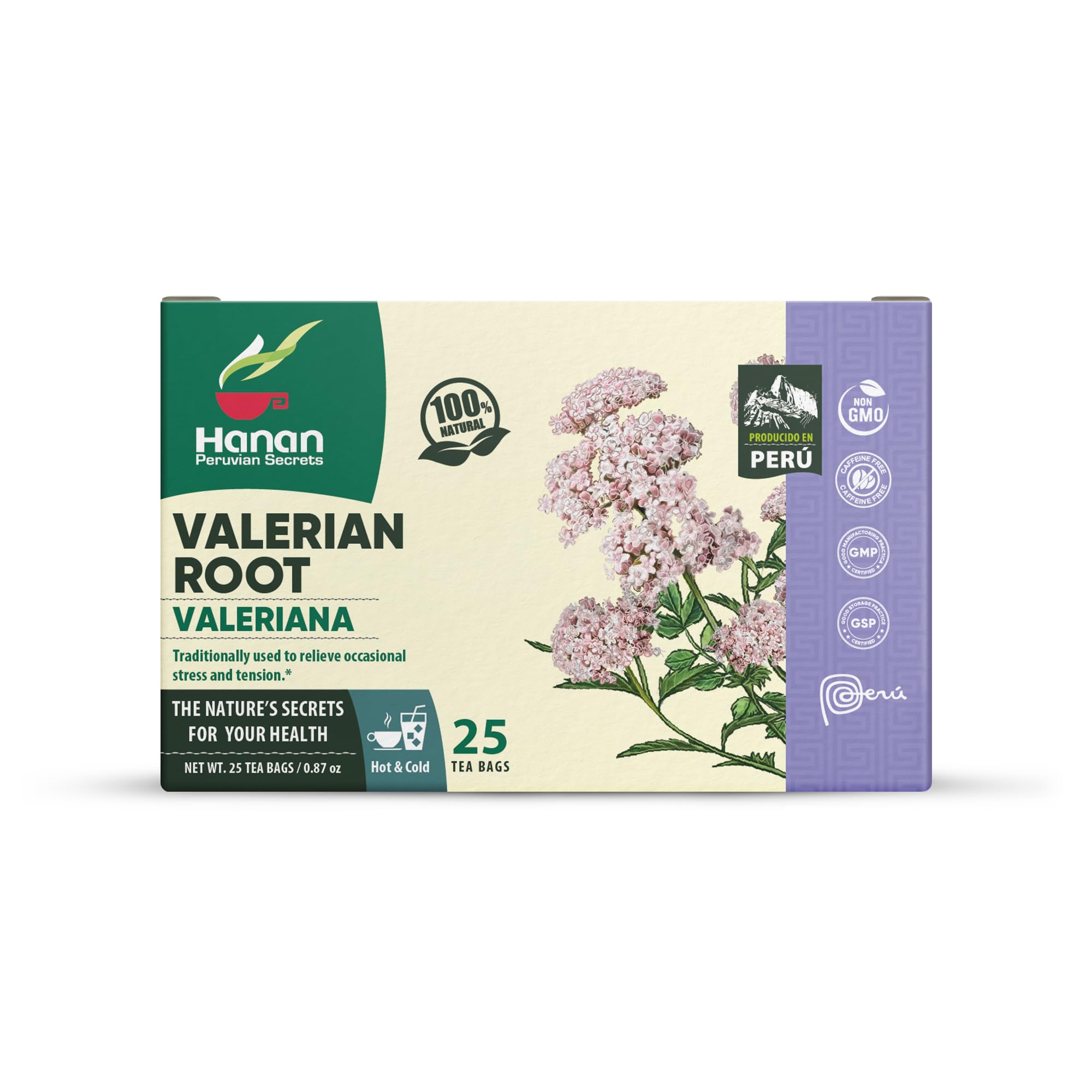 Brewing HANAN PERUVIAN SECRETS Valerian Root Herbal Tea