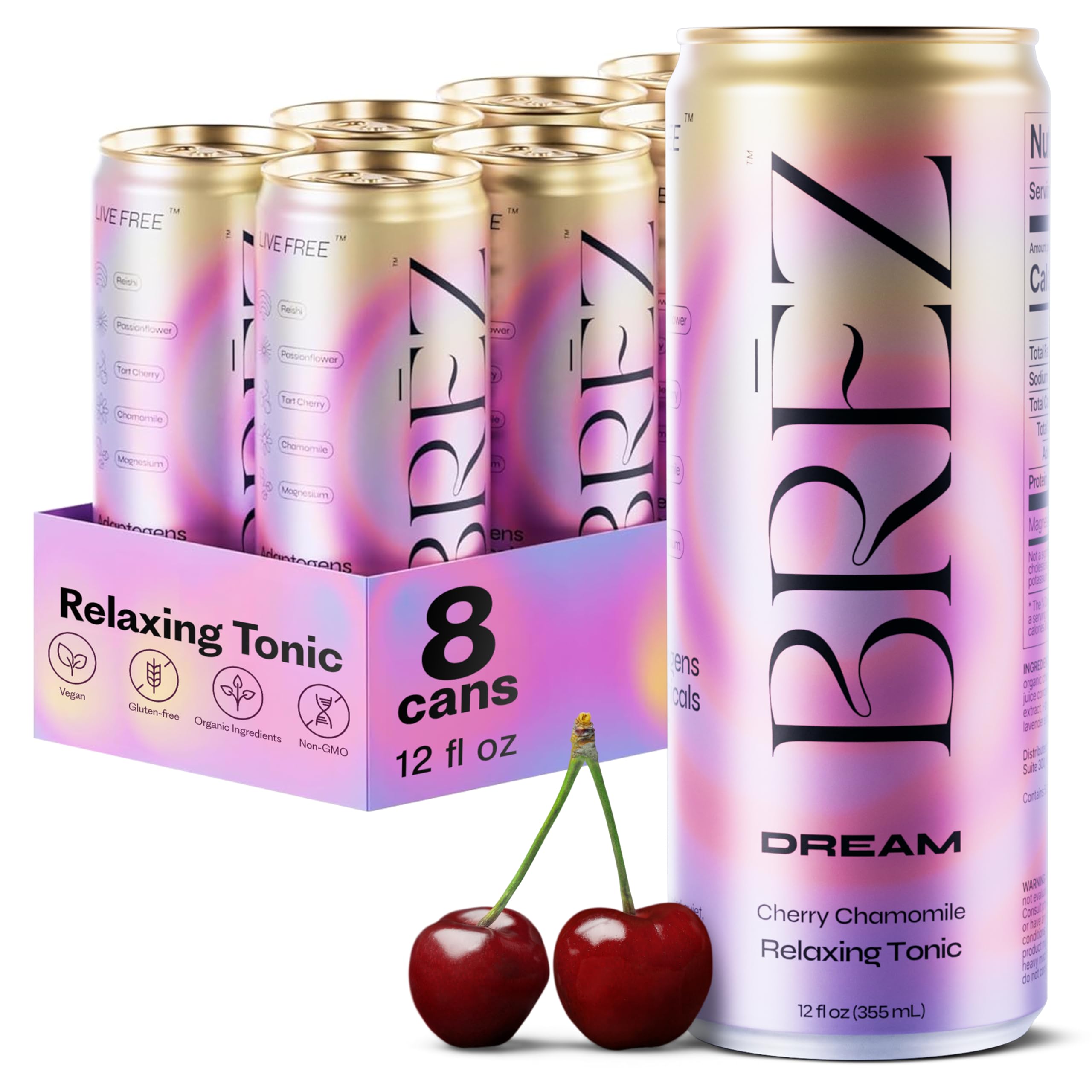 BREZ DREAM Sparkling Mushroom Drink can front view