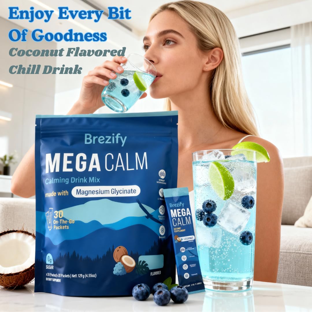 Brezify MegaCalm Drink Mix Raspberry Lemonade ingredients list