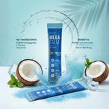 Brezify MegaCalm Drink Mix Raspberry Lemonade powder in glass