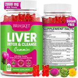 Briasket Milk Thistle Supplement 2000mg vegan gummies front view