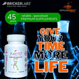 Bricker Labs 7-Keto DHEA Supplement bottle with capsules