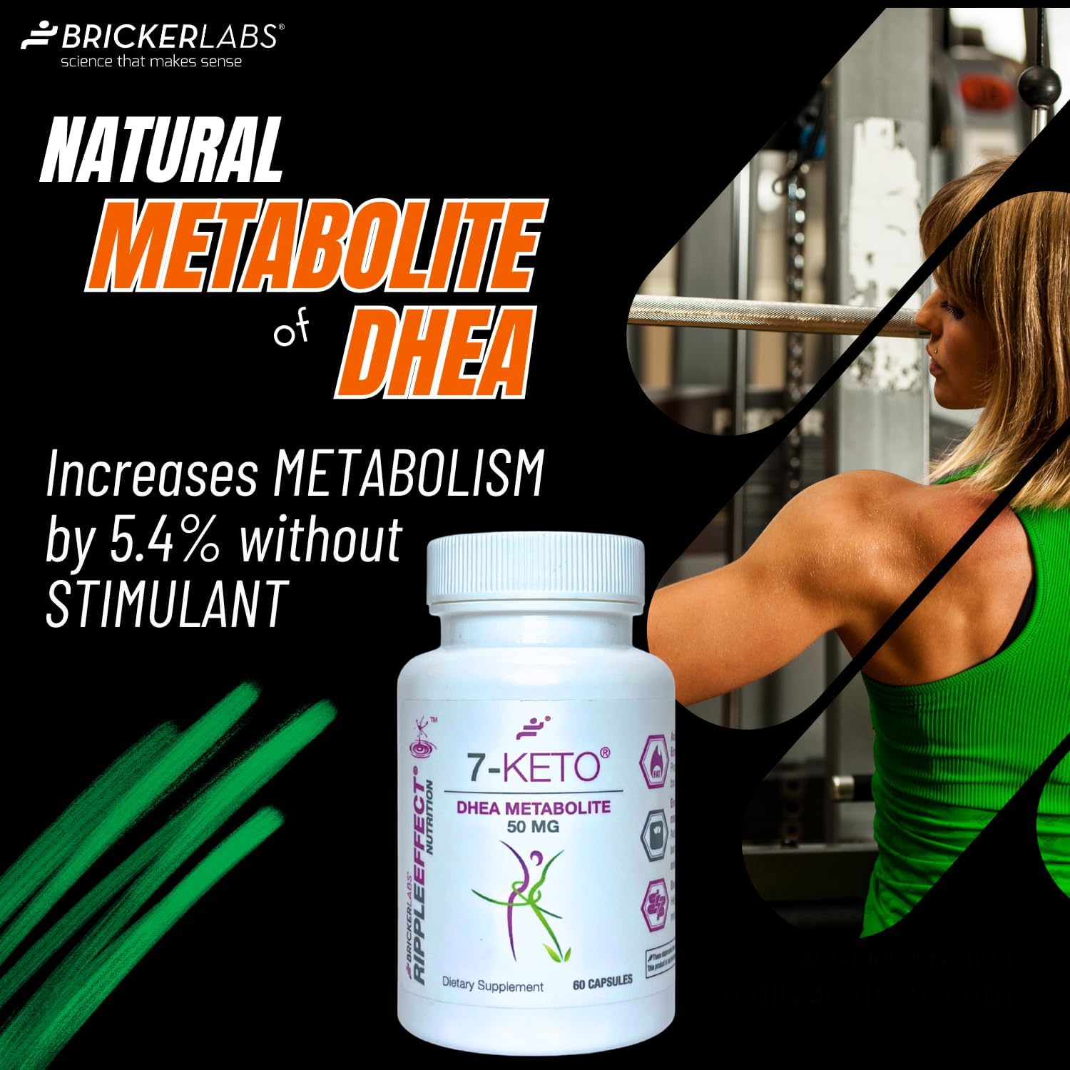 Bricker Labs 7-Keto DHEA Supplement capsule close-up