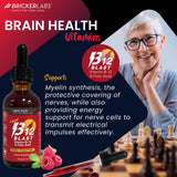 Bricker Labs B-12 Blast Liquid Vitamin B12 and Folic Acid packaging
