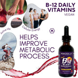 Bricker Labs B-12 Blast Liquid Vitamin B12 Supplement raspberry flavour