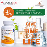 Bricker Labs Gluten daily Enzyme Support Capsules opened bottle