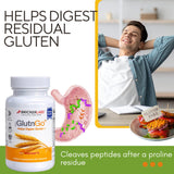 Bricker Labs Gluten daily Enzyme Support Capsules with a measuring spoon