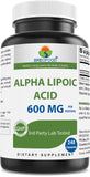 Brieofood Alpha Lipoic Acid 600mg 240 Capsules front view