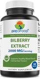 Brieofood Bilberry 2000mg supplement bottle front view