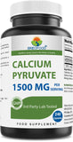 Brieofood Calcium Pyruvate 1500mg 240 Vegetarian Capsules front view