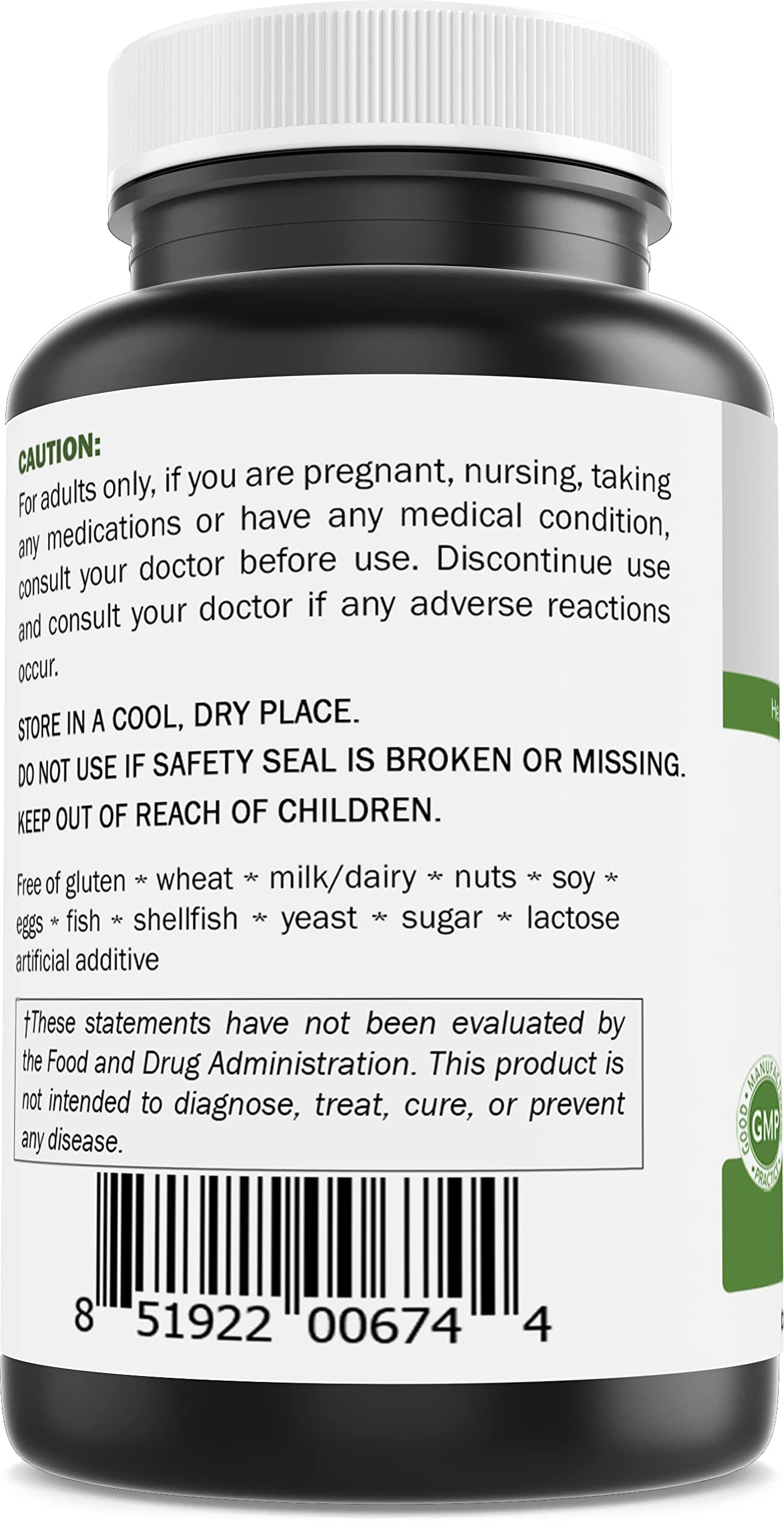 Brieofood Chromium Picolinate 1000 mcg supplement with dosage details