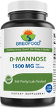 Brieofood D-Mannose Capsules bottle front view with 120 capsules