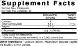 Brieofood D-Mannose Capsules side view showing label details