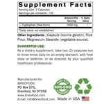 Brieofood L-Tryptophan 240 Capsules bottle side view