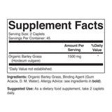 Brieofood Organic Barley Grass 90 vegetarian tablets side view