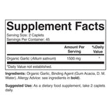 Brieofood Organic Garlic Supplement 1500mg 90 Tablets packaging