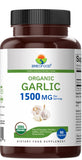 Brieofood Organic Garlic Supplement 1500mg 90 Tablets side view