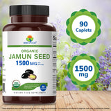 Brieofood Organic Jamun Seed 1500mg label details