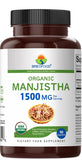 Brieofood Organic Manjistha 1500mg 90 Tablets packaging