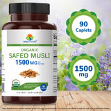 Brieofood Organic Safed Musli 1500mg tablet close-up