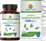 Brieofood Organic Sankhpushpi 1500mg supplement front view