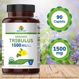 Brieofood Organic Tribulus 1500mg on a wooden table