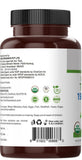Brieofood Organic Tulsi 1500mg Vegetarian Tablets displayed on a wooden table