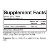 Brieofood Organic Tulsi 1500mg Vegetarian Tablets packaging