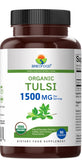 Brieofood Organic Tulsi 1500mg Vegetarian Tablets side view