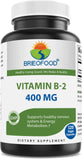 Brieofood Vitamin B2 400mg 120 Veggie Capsules front view