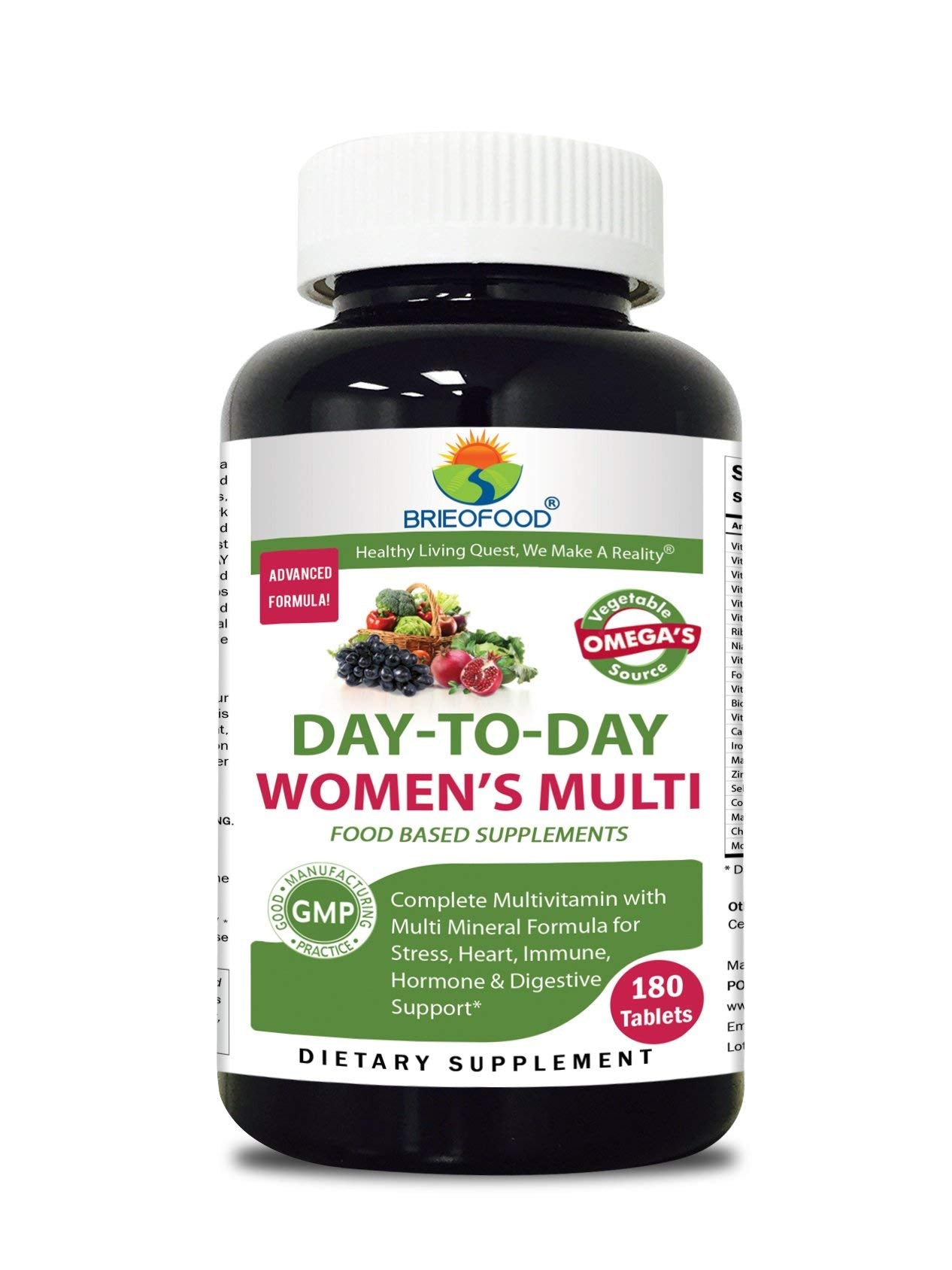 Brieofood Women's Multi Food-Based Multivitamin front view