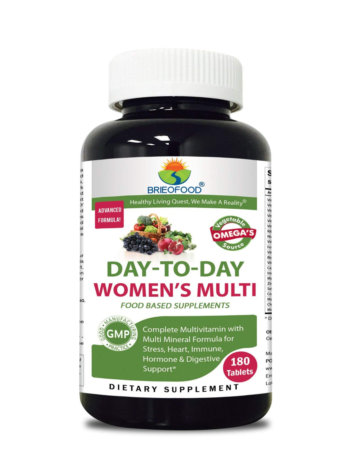 Brieofood Women's Multi Food-Based Multivitamin front view