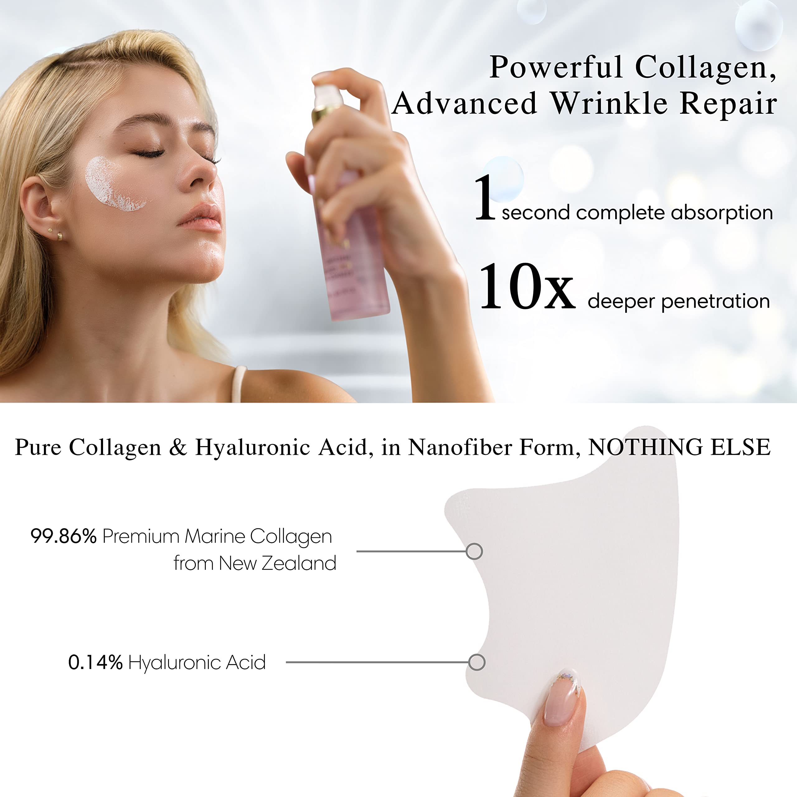 BRIGHCA Melting Collagen Film application on skin