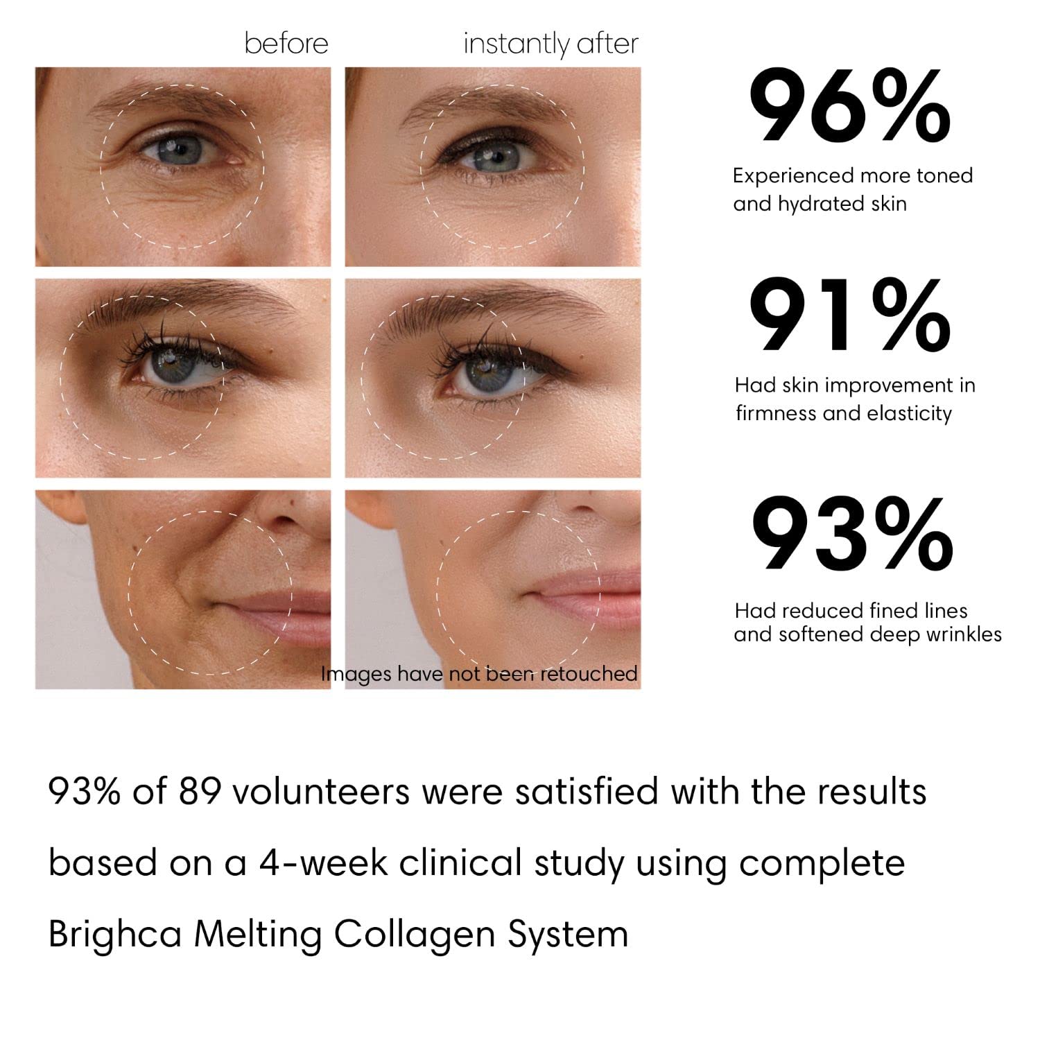 BRIGHCA Melting Collagen Film back view with instructions
