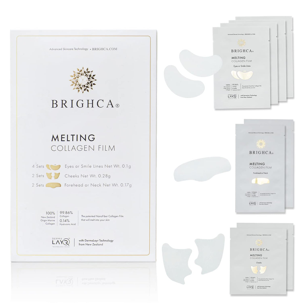 BRIGHCA Melting Collagen Film front view with packaging