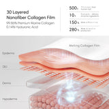 BRIGHCA Melting Collagen Film opened packaging showing layers